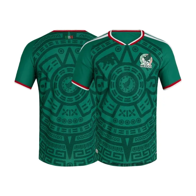 2026 FIFA World Cup Mexico Home Kit Fan Edition Adult Green Short-Sleeve Breathable Quick-Dry Soccer Jersey