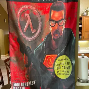 Half-life 5ft Flag PC 1998 VALVe Banner Poster Sierra FPS Team Fortress GOTY