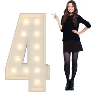 KEQU 4 FT lighting frame numbers, 1 7 8 2 9 3 4 large luminous numbers, cool white and warm white lights, suitable for birthday party decoration, New Year's Day, Valentine's Day, Christmas, weddings, anniversaries, and parties as the best decorative items