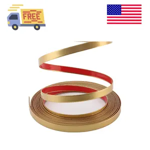 Matte Gold Peel and Stick Wall & Molding Trim, Flexible DIY Strip (16.4 ft x 0.4 inch)