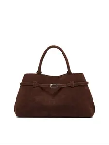 Large Capacity Suede Matte Handbag for Women, Vintage Retro Tote Bag, Fashionable Simple Commuter Shoulder Bag, Stylish Ladies' Purse, Elegant Commuter Bag