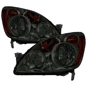 2005-2006 Honda CR-V Factory Style JP Headlights with Amber Reflectors (Chrome Housing/Smoked Lens)