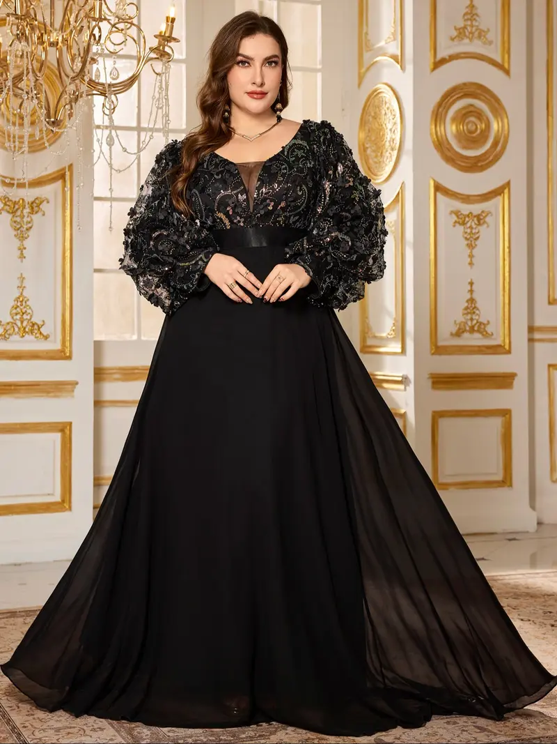 curvy plus size formal gowns extra long - TikTok Shop