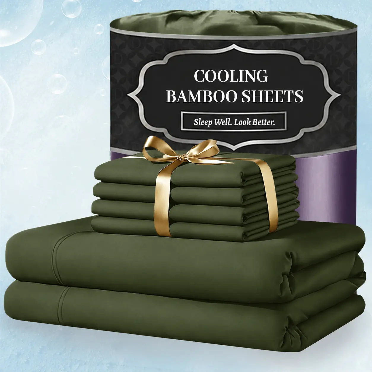 4/6pcs Extra Deep Pocket Sheets Bamboo Bed Sheet Set - kids & Pillowcase Set,Comfy Breathable Cooling Hotel Luxury Bedding for Women, Men and kids- Pockets, Ultra-Soft, Wrinkle Free,Twin/Full/Queen/King