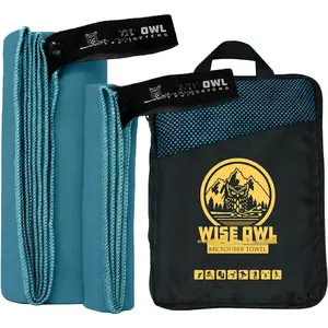 Microfiber Camping Towel - Quick Dry Towel for Travel, Backpacking, Hiking, Beach, Gym & Yoga - Compact,  Drying & Lightweight