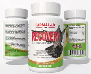 Farmalab Recovery Extra Strength Pigeon Supplement, 100 Tablets, Electrolytes & Vitamins for Training & Competition Bird Feeding