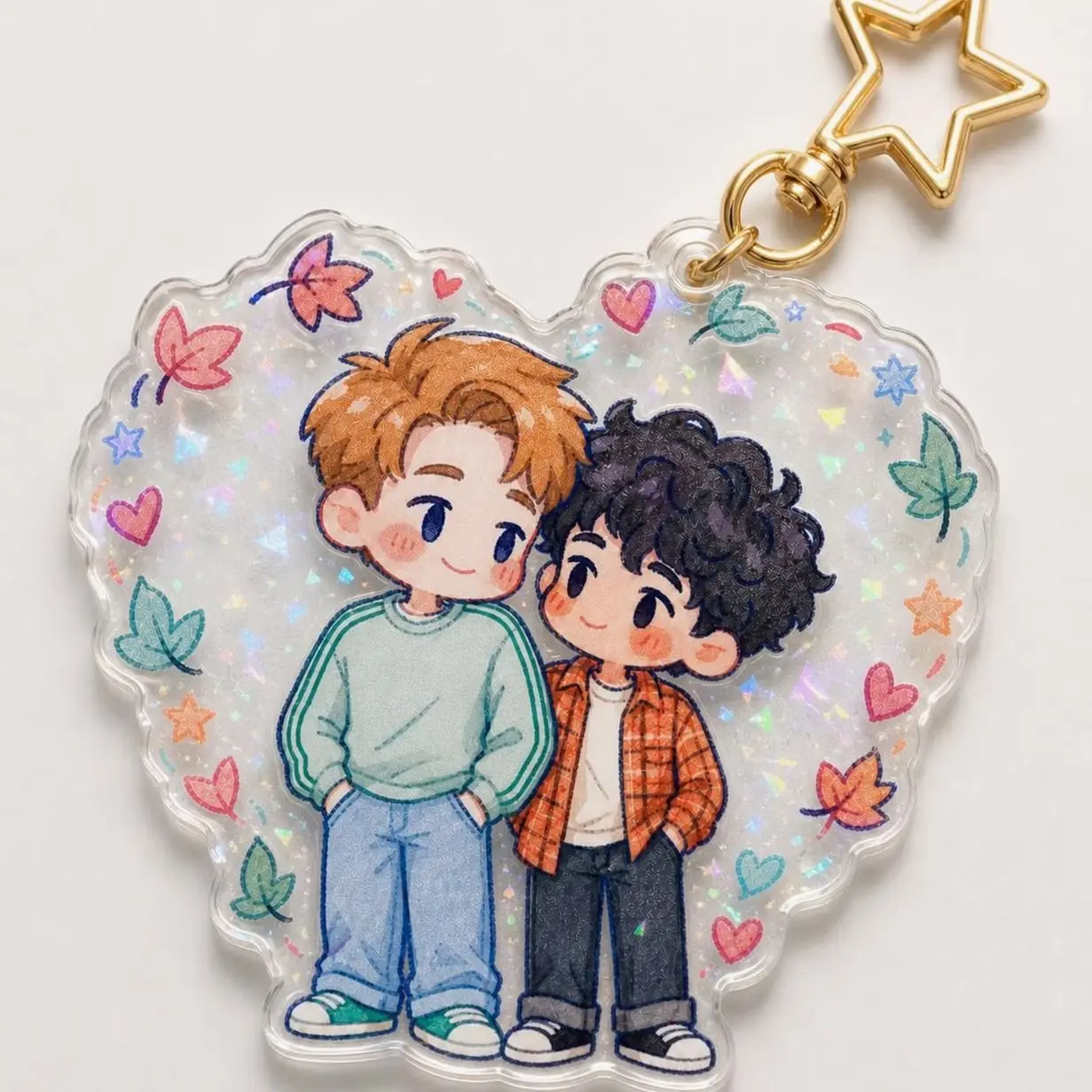 Nick & Charlie Keychain Charm, Heartstopper Forever Inspired Keyring
