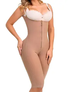Stagmi Ultrainvisible Knee-Length Shapewear Panty SMI7087 - Women's Removable Support Cotton Underwear, Smooth Fitted Adjustable Fabric for Jeans, Ideal for Matching Clothes, Comfortable, Elastized Shapewear Bodysuit, High-Stretch Shapewear Bodysuit