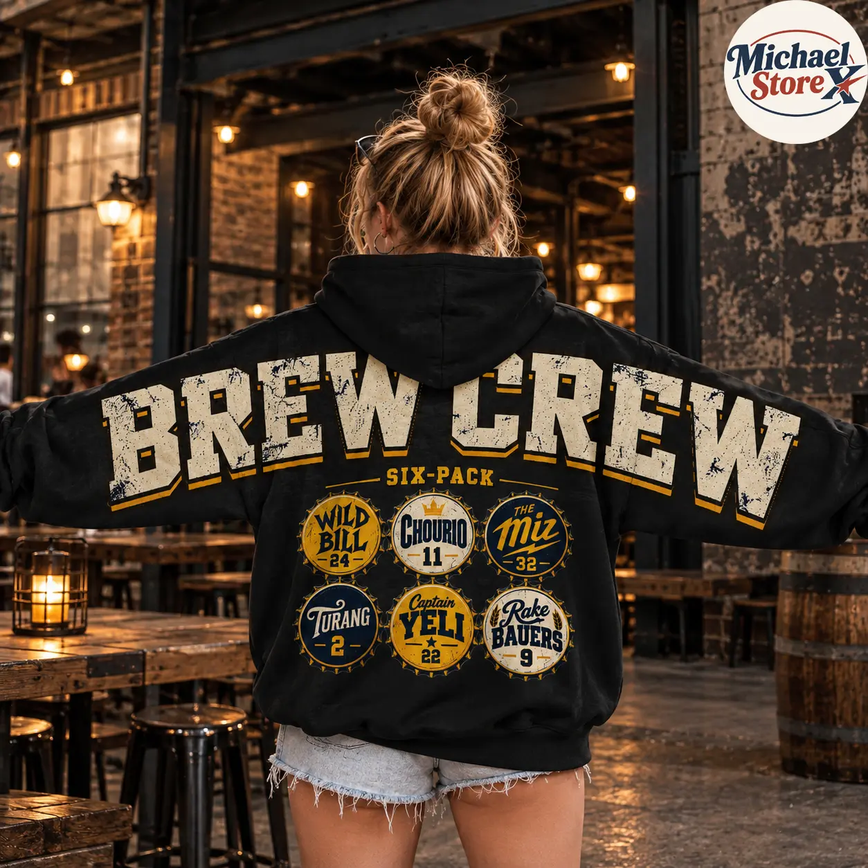 Vintage Milwaukee Base.ball Shoulder Back Printing Crewneck Sweatshirt Hoodie, Game Day Sweatshirt, Fall Sport Season hoodie, Gift for Him and Her, Vibes