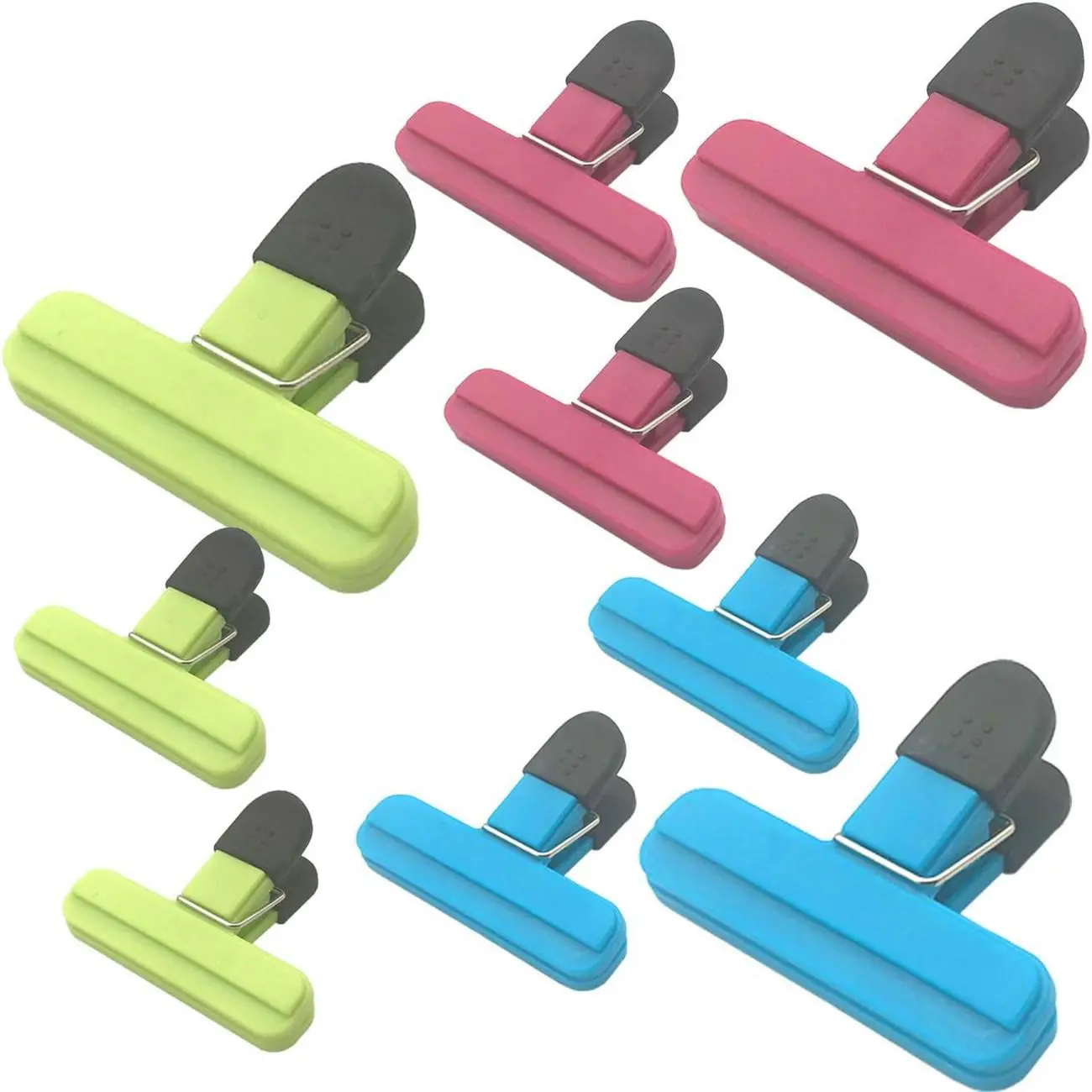 Random Color Chip Bag Clip, 9 Counts/set Plastic Food Bag Clip, Multifunctional Sealing Clip for Home Kitchen, Household Kitchen Products, Utensils, Fastener Clip