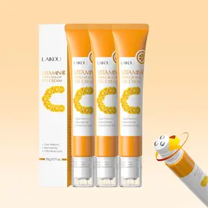 Laikou Vitamin C Triple-Roller Eye Cream 60ML,  Brightening, Illuminating Eye Cream,  Daily Use, Skincare for Women, Eye Brightener