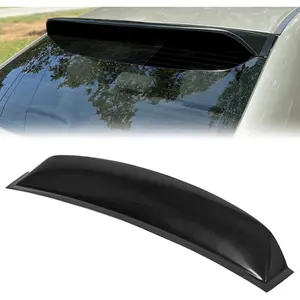Roof Spoiler Compatible with 2006-2015 Honda Civic 4DR Sedan, Window Deflector Black Rear Visor Vent Wing, ABS Guards Shade
