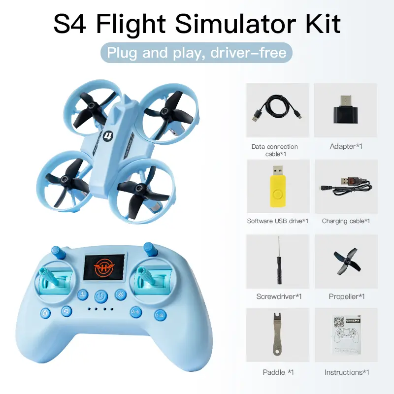 【S4】Drones  controller simulator for FPV training can be used on computers, mobile phones and tablets for drone flight simulation.