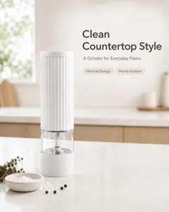 Precision Spice Grinder, Sea Salt & Pepper Grinder for Home Kitchen, Adjustable Coarse/Fine Grind