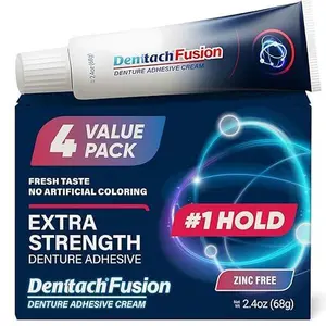 [HOT 2026] Denttach Fusion Maximum Strength Denture Daily Adhesive Zinc Free - BLACK FRIDAY SALE 51%