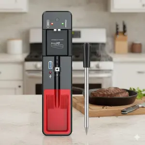 Wireless Bluetooth Meat Thermometer - Smart Kitchen Tool for Grilling, Sous Vide, Baking - 360ft Range, Accurate Temperature Control, APP Monitoring for iOS & Android, Slip Resistant, Heat Resistant, Instant Read