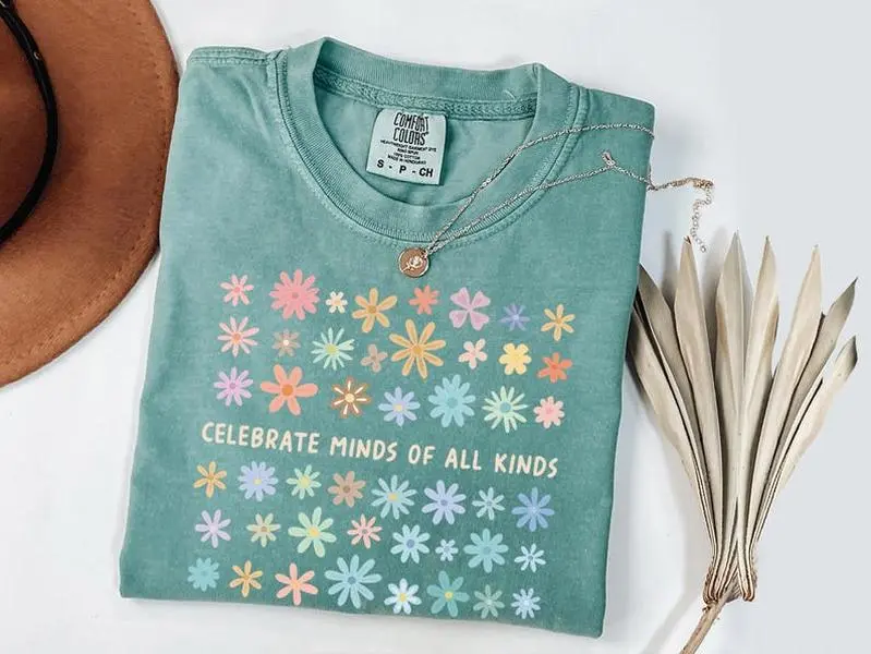 Comfort Colors Celebrate Minds of All Kinds TShirt, Back To School T-Shirt, SPED Teacher Tee, Autism Teacher Tee, Neurodiversity T-Shirt