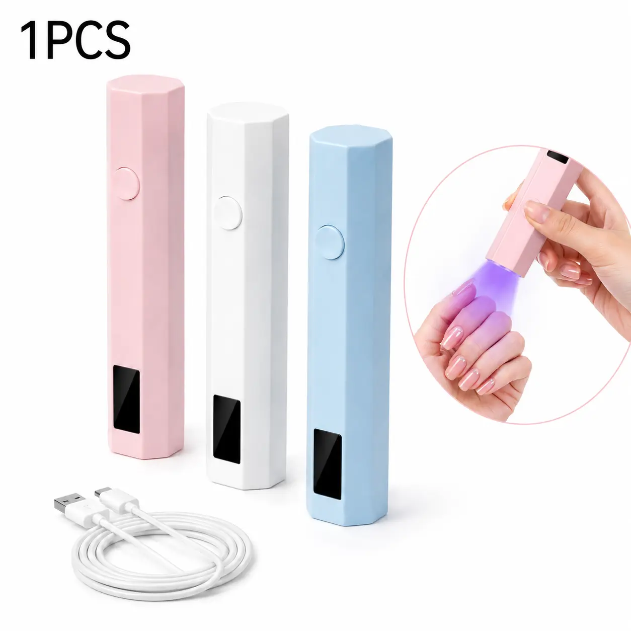 Rechargeable UV-LED Nail Lamp, Portable Dryer for Gel Polish, DIY Manicure & Art - Home Salon & Travel Party Activity Supply