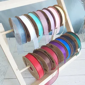 Organza Ribbon, 50 yards, 1 inch wide, Premium Quality - Various Colors