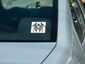 Sleep Token White - Black - Red Logo Band Car Magnet Decal, Sleep Token Tour 2025 Decal