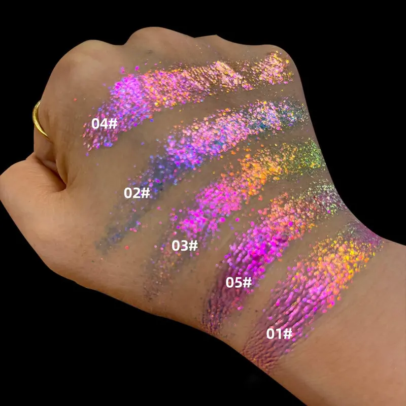 Chameleon Eyeshadow Powder, 1 Count Iridescent Aurora Multichrome Glitter Eyeshadow Powder, Luminous Eyeshadow, Shimmer Makeup for Adults, Cosmetic Product for Party, Multicolor Eyeshadow Palette, Shimmer Glitter Pigment, Beauty Eyeshadows