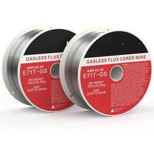 2-Pack 0.030" Gasless Flux Core Wire, 2lb Each,  for MIG Welding Galvanized, Stainless & Mild Steel Projects, E71T-GS