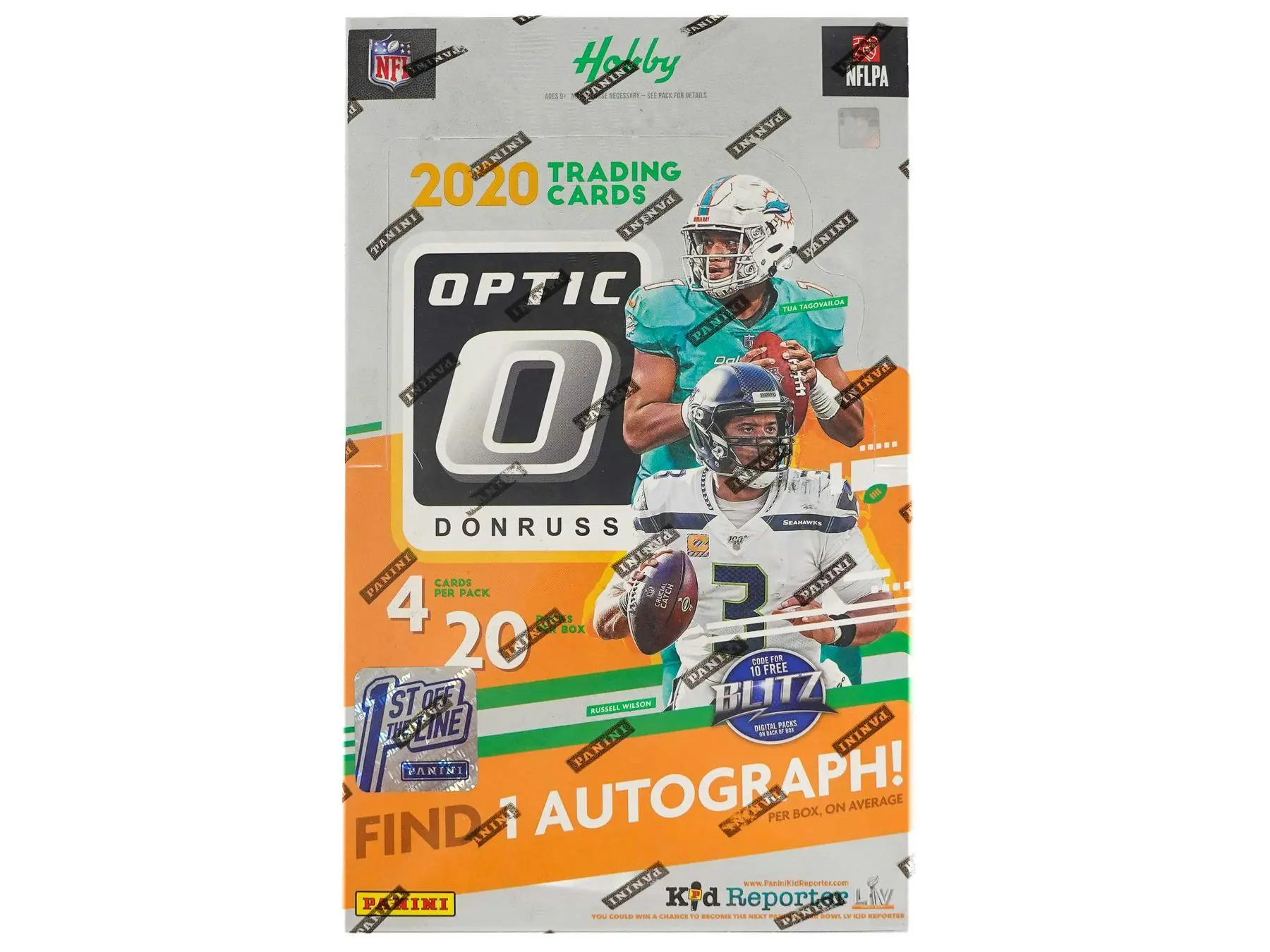Donruss Hobby 2020 Optic NFL Trading Cards PYT Break 1x Box - 10 Cards 1 Autograph & Memorabilia Card Ultra Rare Insert