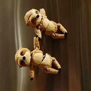 Sunny the Flexi Sloth – Magnetic Articulated Fidget Toy | 85 mm Cute Desk Buddy + Fridge Magnet | 3D Printed Sloth