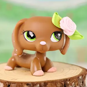 Valentine Dachshund #556 Bobble Head & Tan Spots. Rare Heart Eyes Edition - Perfect New Year Gift for Pet Shop Fans