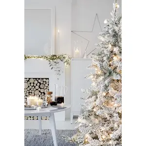 5' Prelit Alpine Spruce Snow Flocked Christmas Tree