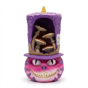 Cheshire Cat Backflow Incense Burner — 6 3/4" Whimsical Ceramic Figure
