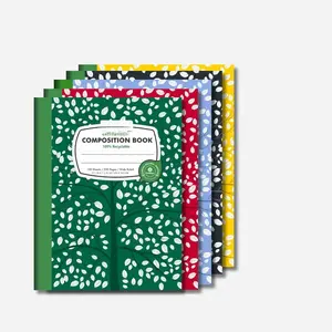 Composition Notebooks Pack of 5 Wide Ruled 200 Pages (100 Sheets) 9.75"x7.5" Carbon Neutral Recyclable Paper  School & Office Supplies For Students and Professionals Assorted Color