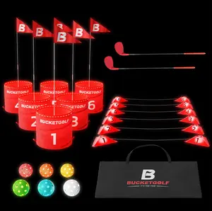 BucketGolf Glow Set - Play BucketGolf Game All Day or Night for golf lovers & all levels