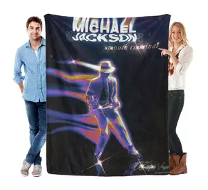 Retro Pop Dance Inspired Flannel Throw Blanket, 80x60 Inches, Soft Lightweight for All Seasons, Music Fan Gift