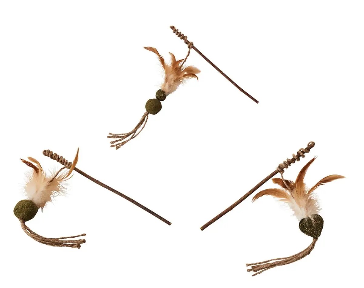 77483 Spot Natural Silver Vine Teaser Wand Cat Toy, Assorted Color