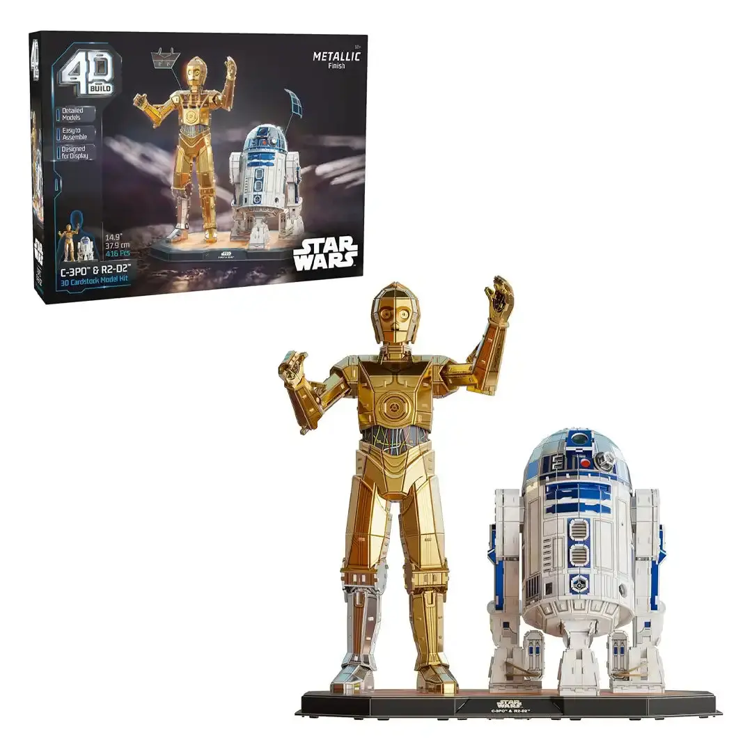 4D Build Star Wars C-3PO & R2-D2 3D Model Kit