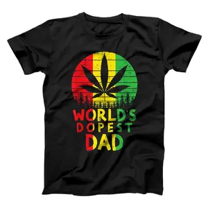 Mens Worlds Dopest Dad Rasta Jamaican Weed Cannabis Stoner Gift  T-Shirt, Sweatshirt, Hoodie