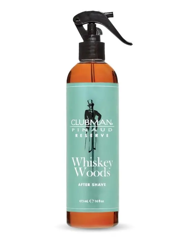 Clubman Pinaud Reserve After Shave Cologne, Whiskey Woods Scented Mist Spray for Post Shave Care, Soothes Skin, Barbershop Finish, 16 fl oz, Aftershave, Pineapple, Spicy, Bottle, Herbal, Musk, Razor Burn Solutions, Soothing, Long-Lasting