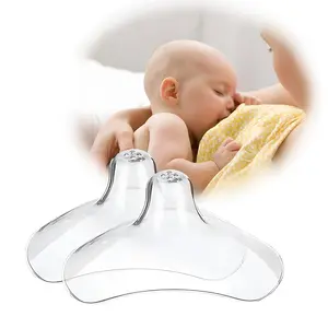 Nipple Shields for Breastfeeding 20mm, 2 Pack Soft Silicone Nipple Protectors with Case, BPA Free Reusable Nursing Shields for Flat or Inverted Nipples, Sore Nipples, Breastfeeding Newborn Baby