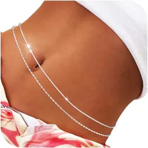 Waist Chain Silver Beads Belly Chain Gold Women Dainty Body Jewelry Accessories for Beach