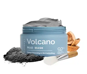PLANTIFIQUE Korean Volcanic & Dead Sea Mud Mask - Face Mask with Charcoal, Hyaluronic Acid, Jojoba Oil & Shea Butter – Purifies, Refines Pores, Hydrates & Calms, 110g / 3.88 oz