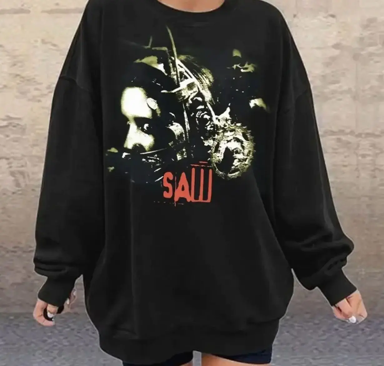 Saw Horror Movie Poster Head Trap Jigsaw Sweatshirt, Vintage Halloween Shirt, Retro Horror Movie Shirt,  Horror Gift
