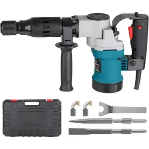 Electric Demolition Jack Hammer 12.5-Amp/1500W Heavy-Duty Concrete Breaker with Flat & Point Chisel
