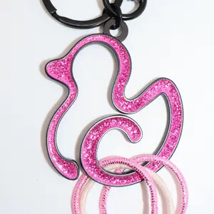 Pink-a-licious Cheer Duck Keychain