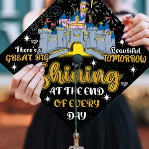 Motivational Graduation Cap Topper, “Shining At The End Of Every Day” Grad Cap Decor, Inspirational Class of 2026 Graduation Cap Topper, Senior Graduation Gift for Her