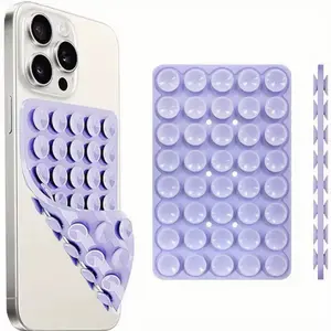 Silicone Suction Phone Case Adhesive Mount Hands-Free Strong Grip Holder for Selfies Light Pink Silicon Adhesive Stand Sticky for Cell Phone