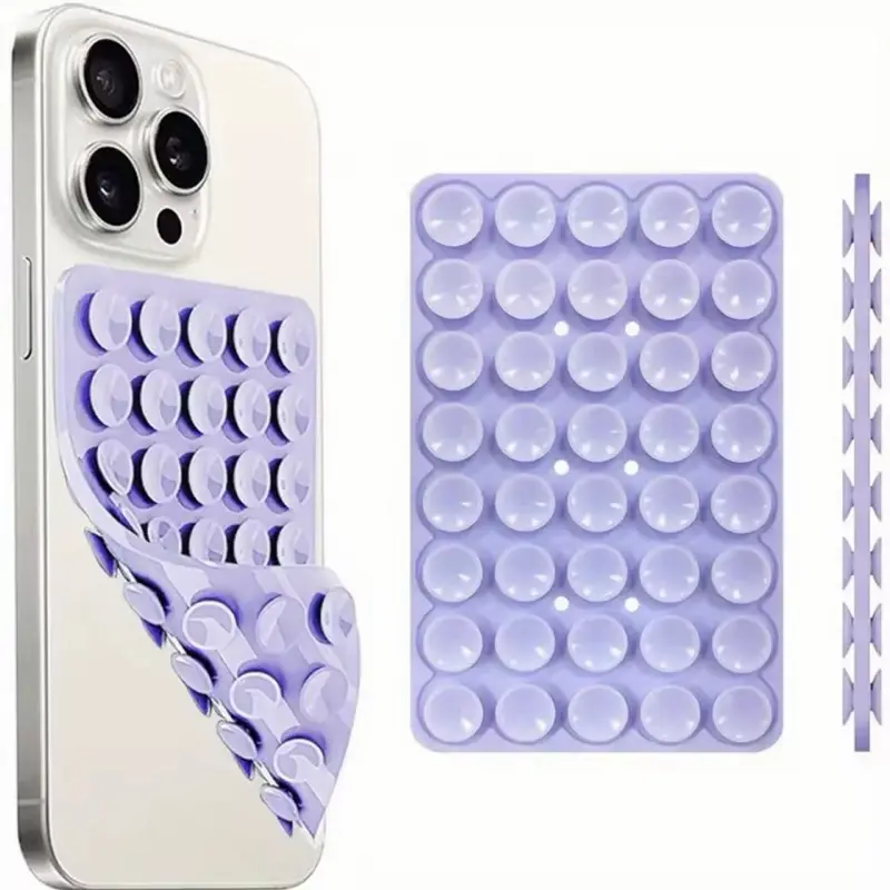 Silicone Suction Phone Case Adhesive Mount Hands-Free Strong Grip Holder for Selfies Light Pink Silicon Adhesive Stand Sticky for Cell Phone