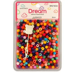 1000 PCS 8MM Multicolored Bead for hair