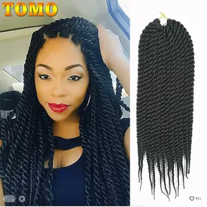 Tomo Braided hair Synthetic Senegalese Twist Crochet two fingers women hair