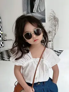 Elegant Round Frame Glasses, Minimalist Design Eyewear, Perfect Daily Wear Accessory, Stylish Lightweight Sunglasses, Trendy Sunglasses